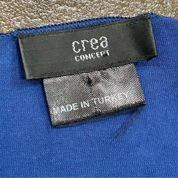 Crea Concept Blue Knit Top & Wool Blend Plaid Skirt Set (EU 42/44) - Picture 4 of 8